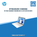 HP PAVILION AERO 13-BG0038AU R5-7535U/16GB DDR5/512GB NVME SSD | BEST FOR STUDENT AND FREELANCER LAPTOP