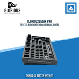 GLORIOUS GMMK PRO 75% TKL BAREBONE KEYBOARD (BLACK SLATE)