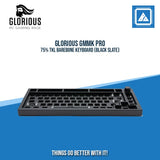 GLORIOUS GMMK PRO 75% TKL BAREBONE KEYBOARD (BLACK SLATE)