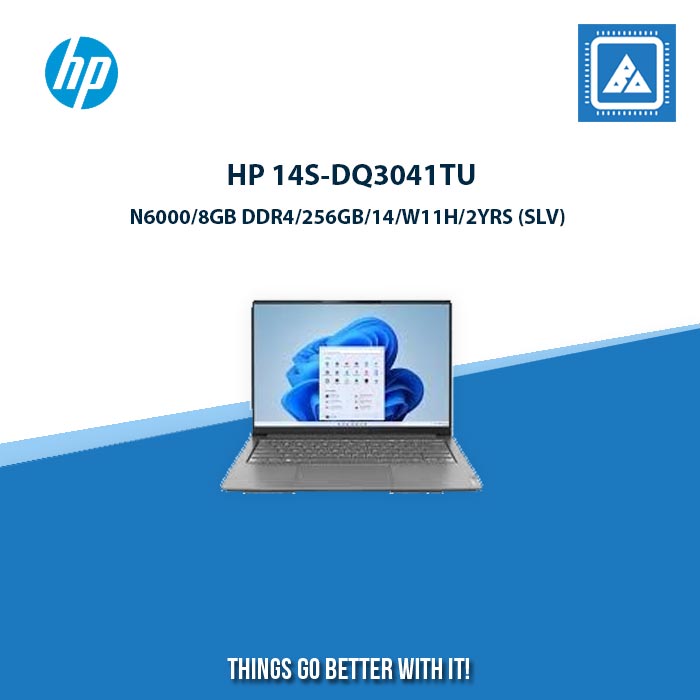 HP 14S-DQ3041TU N6000/8GB DDR4/256GB  BEST FOR STUDENT AND FREELANCERS LAPTOP