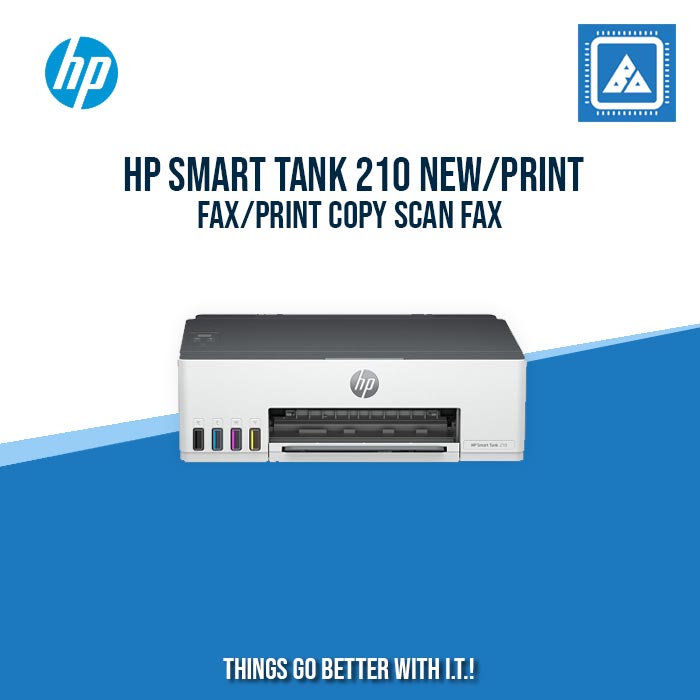 HP SMART TANK 210 NEW/PRINT WIRELESS/12PPM BLACK 5PPM COLOR/BORDERLESS A4/3000 PAGES DUTY/USB/MANUAL DUPLEX/W11H (BLK)