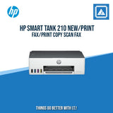 HP SMART TANK 210 NEW/PRINT WIRELESS/12PPM BLACK 5PPM COLOR/BORDERLESS A4/3000 PAGES DUTY/USB/MANUAL DUPLEX/W11H (BLK)