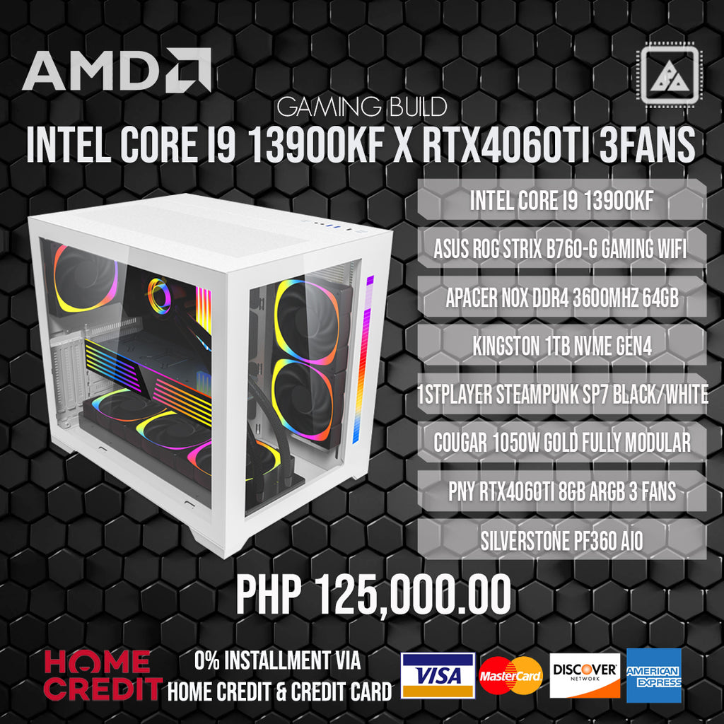 INTEL CORE I9 13900KF with RTX 4060TI Gaming Build V.2