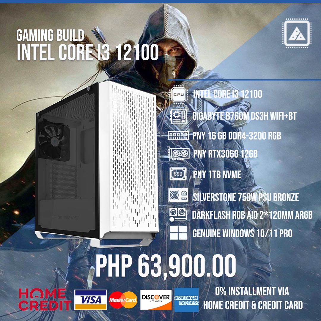 INTEL CORE I3 - 12100 Gaming Build V.2