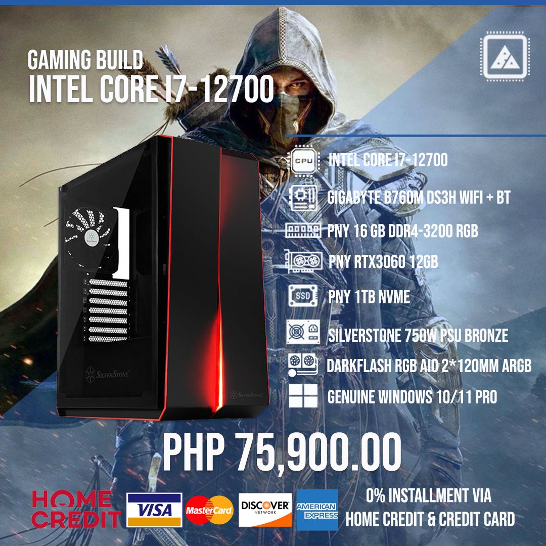 Intel Core I7 12700 Gaming Build V 2 Bluearm Computer Store