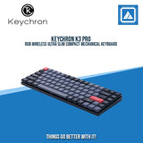 KEYCHRON K3 PRO RGB WIRELESS ULTRA SLIM COMPACT MECHANICAL KEYBOARD (BROWN SWITCH)