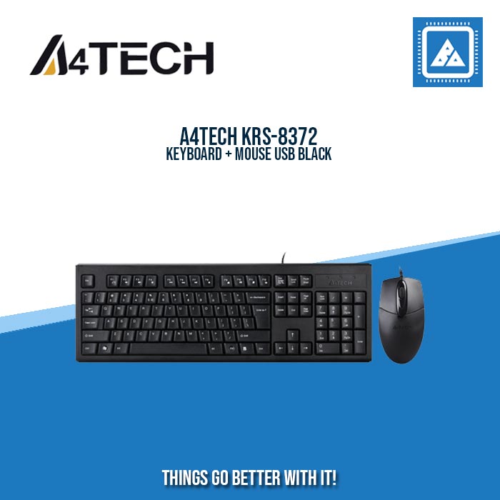 A4TECH KRS-8372 KEYBOARD + MOUSE USB BLACK – BlueArm Computer Store
