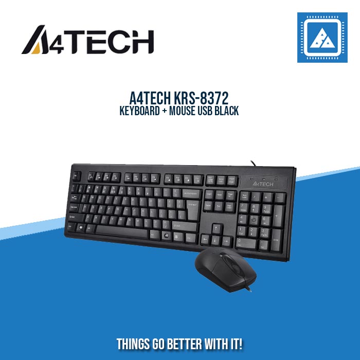 A4TECH KRS-8372 KEYBOARD + MOUSE USB BLACK