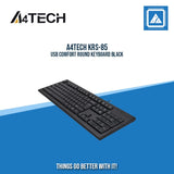 A4TECH KRS-85 USB COMFORT ROUND KEYBOARD BLACK