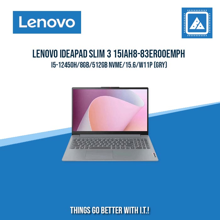 LENOVO IDEAPAD SLIM 3 15IAH8-83ER00EMPH I5-12450H/8GB/512GB NVME | BEST FOR STUDENT AND FREELANCER LAPTOP