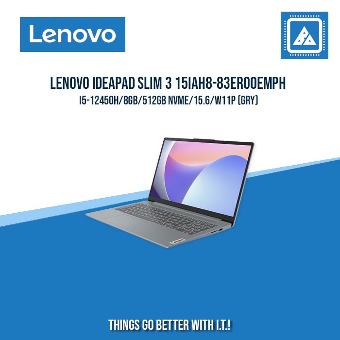 LENOVO IDEAPAD SLIM 3 15IAH8-83ER00EMPH I5-12450H/8GB/512GB NVME | BEST FOR STUDENT AND FREELANCER LAPTOP