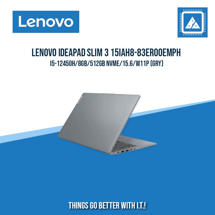 LENOVO IDEAPAD SLIM 3 15IAH8-83ER00EMPH I5-12450H/8GB/512GB NVME | BEST FOR STUDENT AND FREELANCER LAPTOP