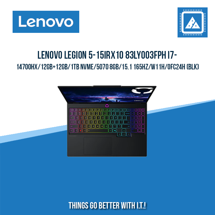 LENOVO LEGION 5-15IRX10 83LY003FPH I7-14700HX/12GB+12GB/1TB NVME | BEST FOR GAMING |