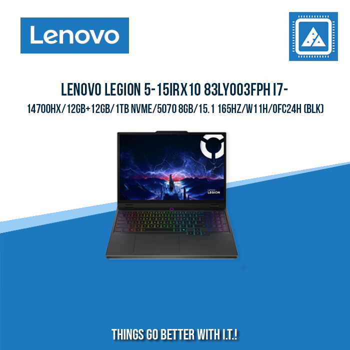 LENOVO LEGION 5-15IRX10 83LY003FPH I7-14700HX/12GB+12GB/1TB NVME | BEST FOR GAMING |