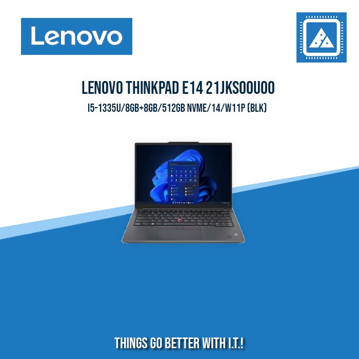 LENOVO THINKPAD E14 21JKS00U00 I5-1335U/8GB+8GB/512GB NVME | BEST FOR STUDET AND FREELANCER LAPTOP