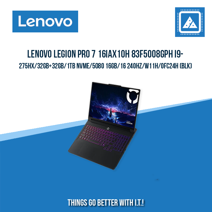 LENOVO LEGION PRO 7 16IAX10H 83F5008GPH I9-275HX/32GB+32GB/1TB NVME | BEST FOR GAMING |