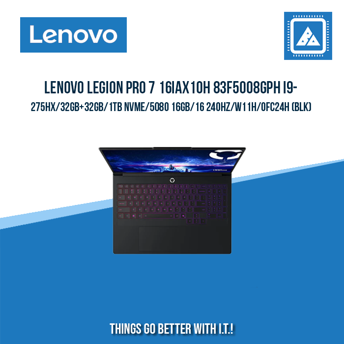 LENOVO LEGION PRO 7 16IAX10H 83F5008GPH I9-275HX/32GB+32GB/1TB NVME | BEST FOR GAMING |