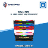 OCPC X3TREME RGB 16GB DDR4-3200MHZ (2*8GB) W/HEATSINK MEMORY KIT (BLACK GOLD|WHITE|BLACK|BLUE|RED|PINK)