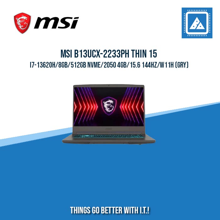 MSI B13UCX-2233PH THIN 15 I7-13620H/8GB/512GB NVME/2050 4GB | BEST FOR GAMING AND FREELANCER LAPTOP