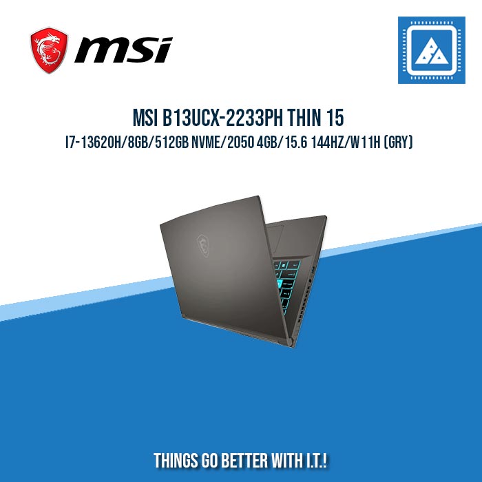 MSI B13UCX-2233PH THIN 15 I7-13620H/8GB/512GB NVME/2050 4GB | BEST FOR GAMING AND FREELANCER LAPTOP