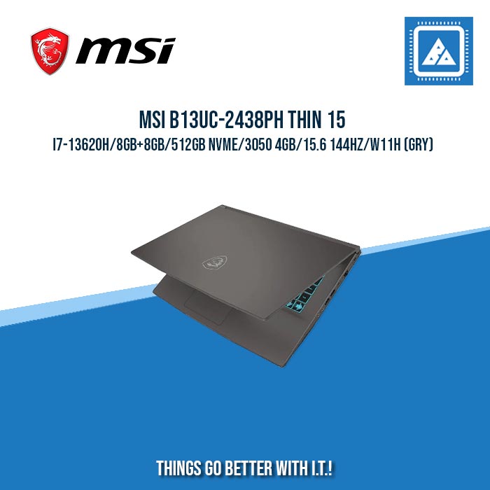 MSI B13UC-2438PH THIN 15 I7-13620H/8GB+8GB/512GB NVME/3050 4GB | BEST FOR AUTOCAD AND GAMING LAPTOP