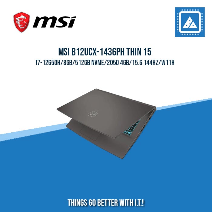 MSI B12UCX-1436PH THIN 15 I7-12650H/8GB/512GB NVME/2050 4GB | BEST FOR FREELANCER AND GAMING LAPTOP