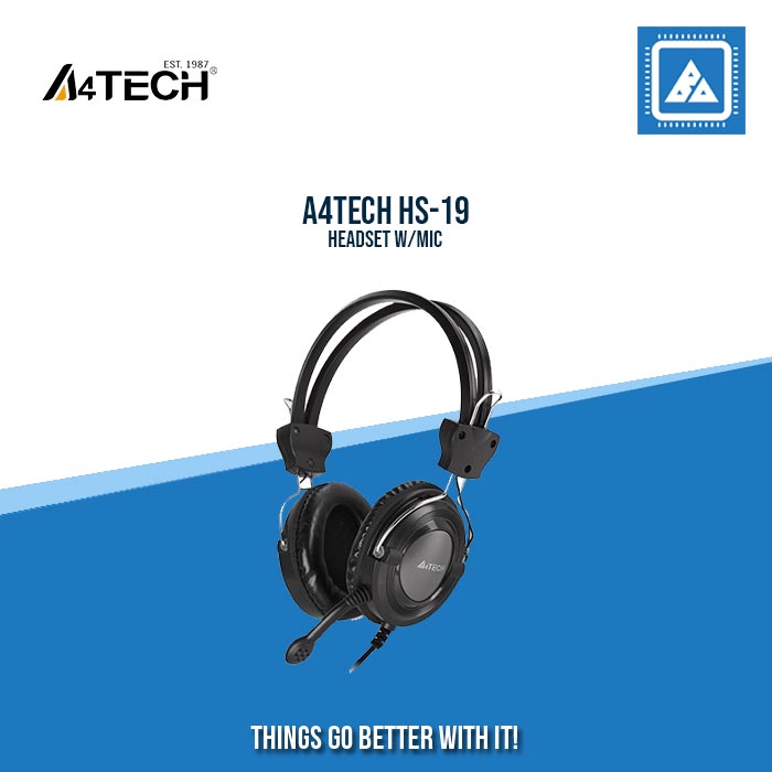 A4TECH HS-19 HEADSET W/MIC – BlueArm Computer Store