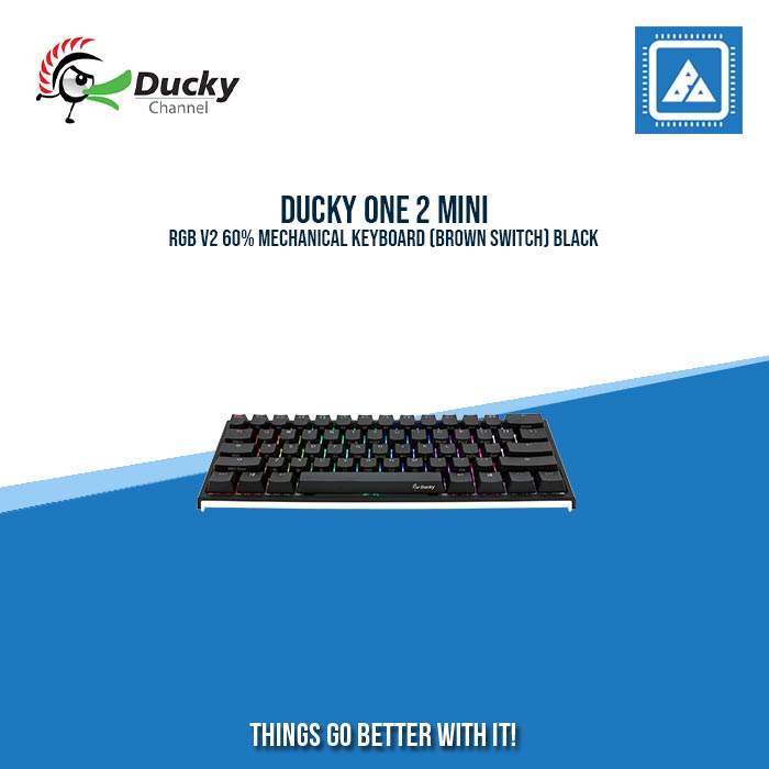 DUCKY ONE 2 MINI RGB V2 60% MECHANICAL KEYBOARD (BROWN SWITCH) BLACK
