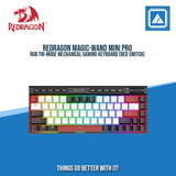 REDRAGON MAGIC-WAND MINI PRO RGB TRI-MODE MECHANICAL GAMING KEYBOARD (RED SWITCH)