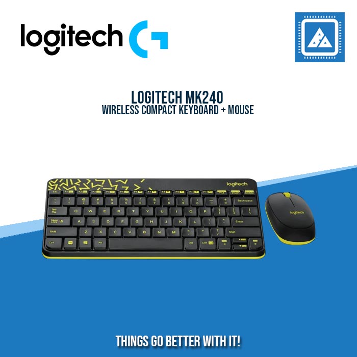 LOGITECH WIRELESS COMPACT KEYBOARD + MOUSE MK240