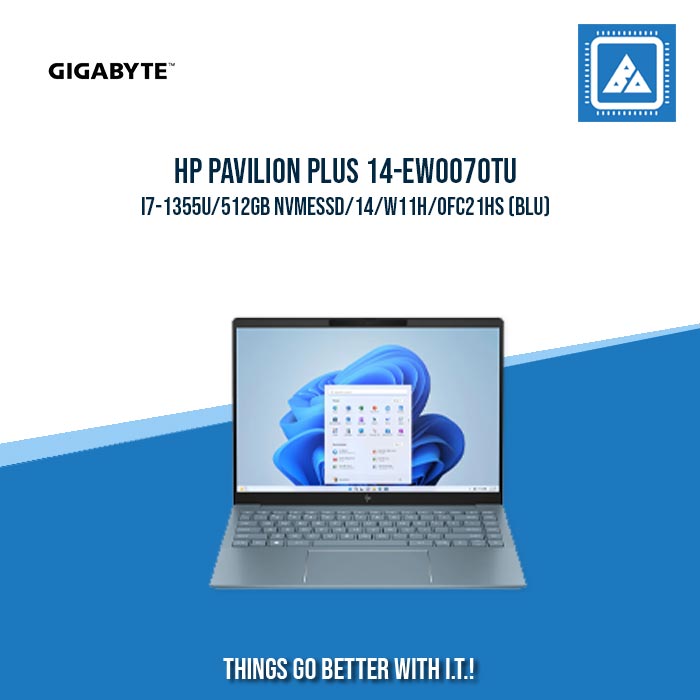 HP PAVILION PLUS 14-EW0070TU i7-1355U/512GB NVMeSSD | BEST FOR FREELANCERS AND STUDENT LAPTOP