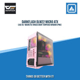 DARKFLASH DLM22 MICRO ATX CASE W/ MAGNETIC HINGED DOOR TEMPERED WINDOW (PNK)