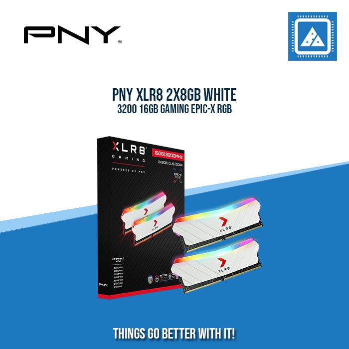 PNY XLR8 Gaming EPIC-X RGB 2x8GB 3200MHz - 16GB WHITE | MD16GK2D4320016XRGBW