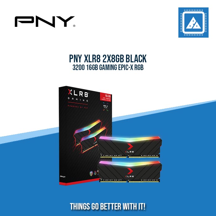 PNY XLR8 Gaming EPIC-X RGB 2x8GB 3200MHz - 16GB BLACK | MD16GK2D4320016XRGB