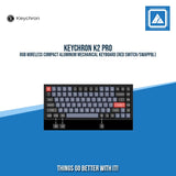 KEYCHRON K2 PRO RGB WIRELESS COMPACT ALUMINUM MECHANICAL KEYBOARD (RED SWITCH/SWAPPBL)