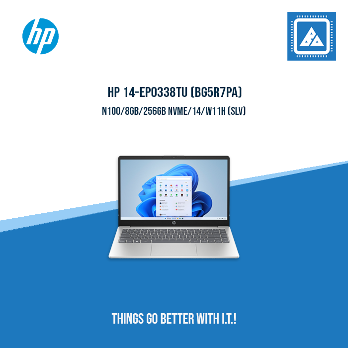 HP 14-EP0338TU (BG5R7PA) N100/8GB/256GB NVME/14/W11H (SLV) SUITABLE FOR OFFICE
