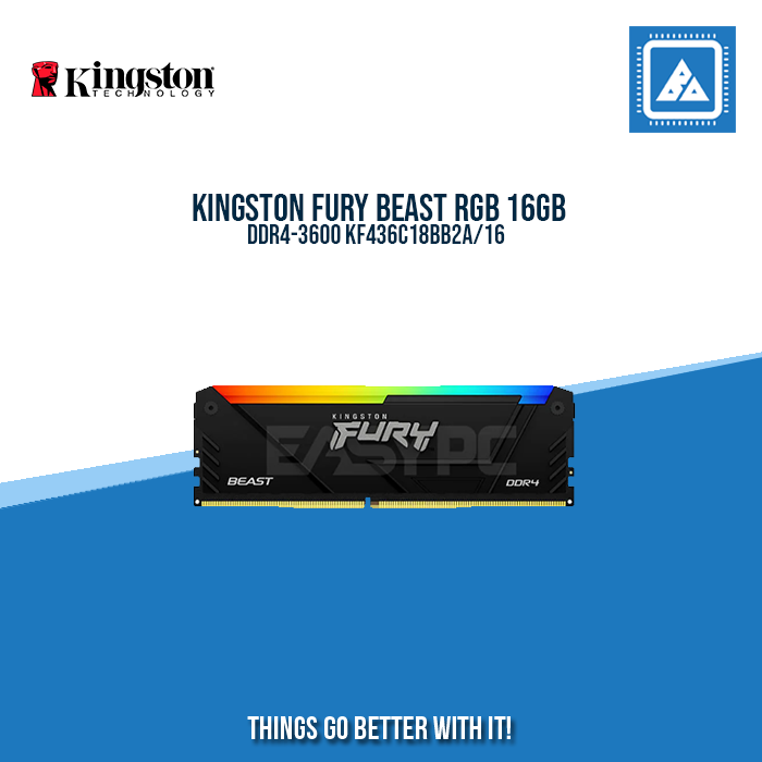 KINGSTON FURY BEAST RGB16GB DDR4-3600 KF436C18BB2A/16