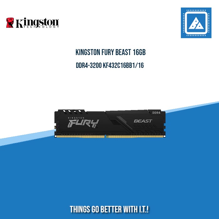 KINGSTON FURY BEAST 16GB DDR4-3200 KF432C16BB1/16