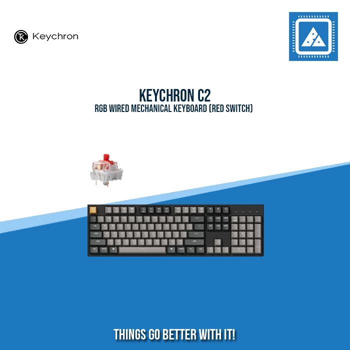 Keychron Red KEYCHRON C2 RGB WIRED MECHANICAL KEYBOARD (RED SWITCH) – BlueArm ...