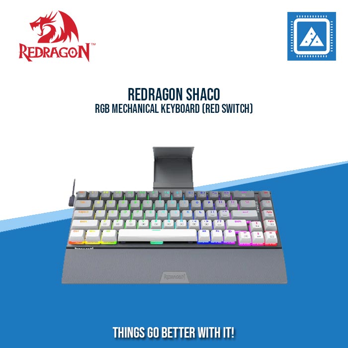 REDRAGON SHACO RGB MKB (RED SWITCH) GRAY WHITE