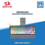 REDRAGON SHACO RGB MKB (RED SWITCH) GRAY WHITE