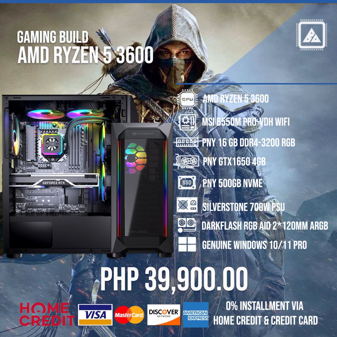 Amd Ryzen 5 3600 Gaming Build V2 Bluearm Computer Store 5328