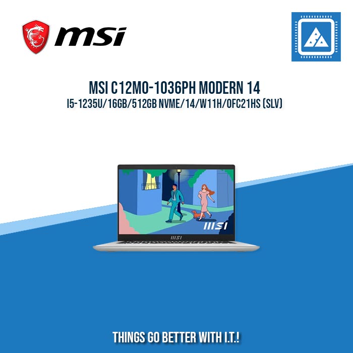 MSI C12MO-1036PH MODERN 14 I5-1235U/16GB/512GB NVME | BEST FOR STUDENTS AND FREELANCERS LAPTOP