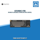 KEYCHRON C1 PRO RGB WIRED TKL MECHANICAL KEYBOARD (RED SWITCH/SWAPPBL)