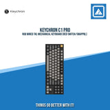 KEYCHRON C1 PRO RGB WIRED TKL MECHANICAL KEYBOARD (RED SWITCH/SWAPPBL)