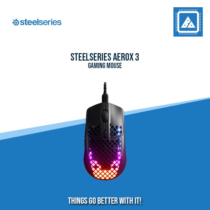 STEELSERIES AEROX 3 GAMING MOUSE ONYX|SNOW