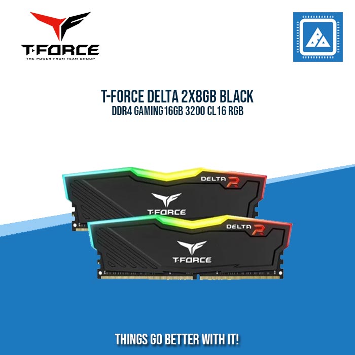 TFORCE DELTA GAMING RGB 16GB (8GBX2) 3200MHZ BLACK