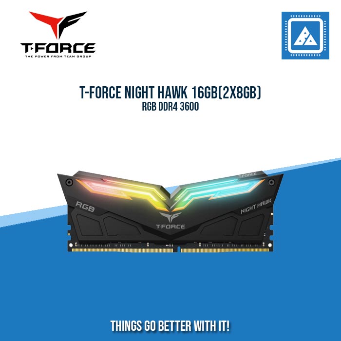 T-FORCE NIGHT HAWK 16GB(2X8GB)DDR4-3600