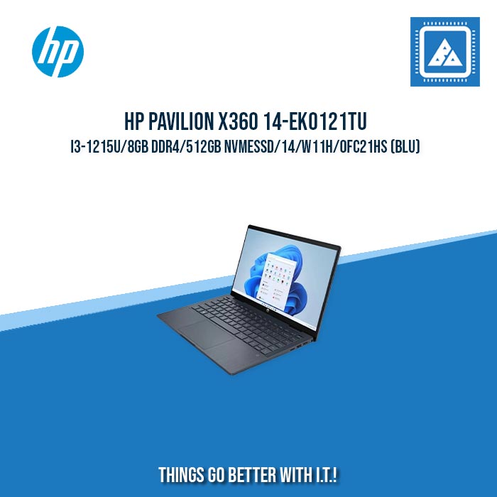 HP PAVILION X360 14-EK0121TU I3-1215U/8GB DDR4/512GB NVMeSSD | BEST FOR STUDENT LAPTOP