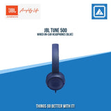 JBL TUNE 500 WIRED ON-EAR HEADPHONES (BLUE)